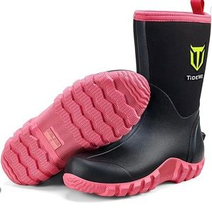 TIDEWE Rubber Boots Women 5.5mm Neoprene Insulated Rain Boots with Steel Shane